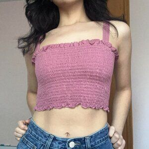 Charlotte Russe Women's Pink Crop-top